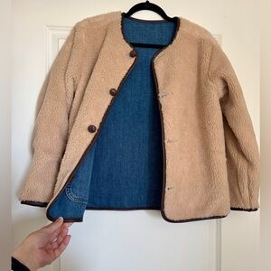 NWT! | MADEWELL Women's Reversible Denim & Sherpa Jacket | Size Extra Small (XS)